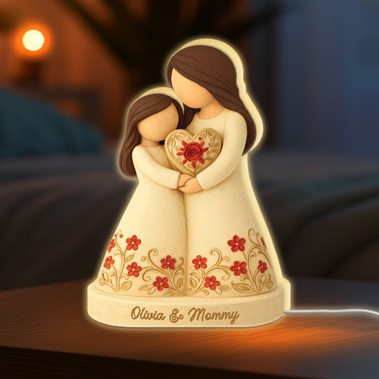 7777LUS1 mother and daughter light box custom gifts for momgrandma 7777l3pna