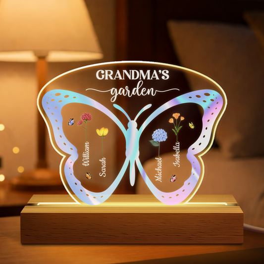 7782LUS1 personalized butterfly night light momgrandmas garden gifts 7782l8ywa