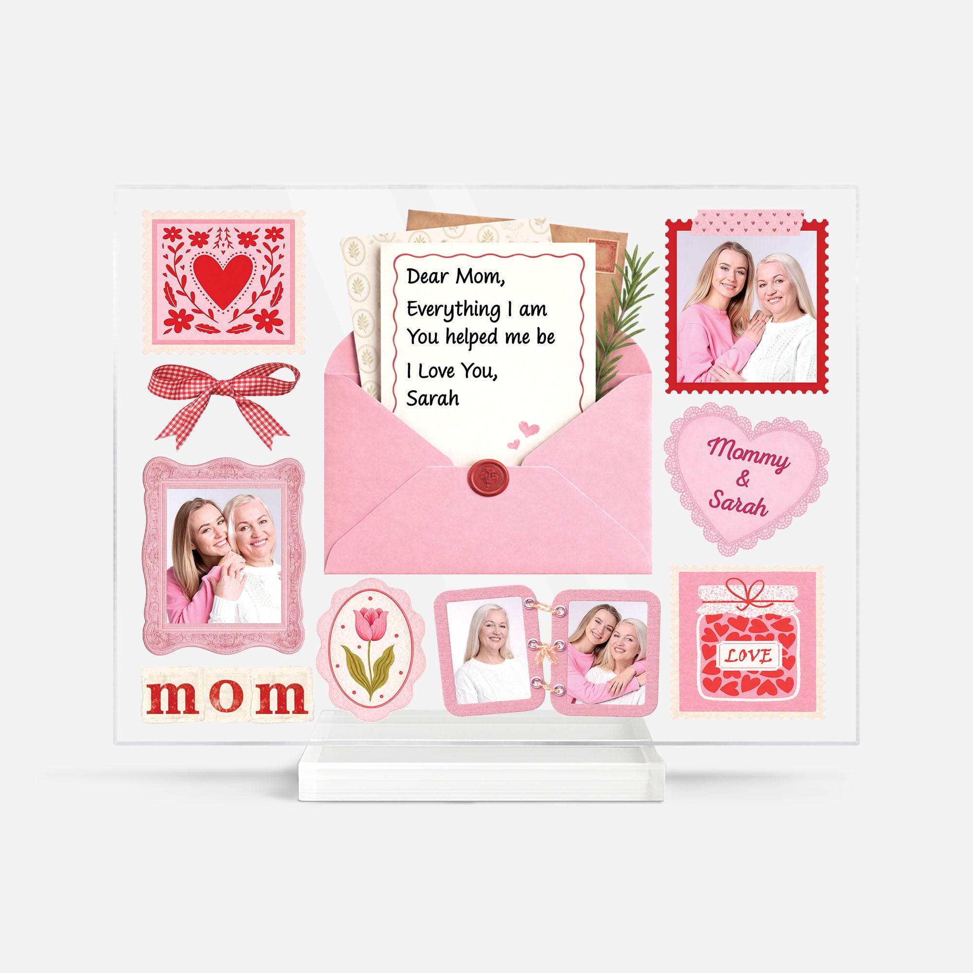 7795RUS1 custom acrylic plaque with stand mothers day photo gifts_ for momgrandma 7795rcvwa_1