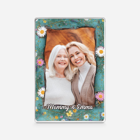 7796RUS1 3d printing effect rectangle acrylic plaque with photo custom gifts for momdad 7796r3qaa