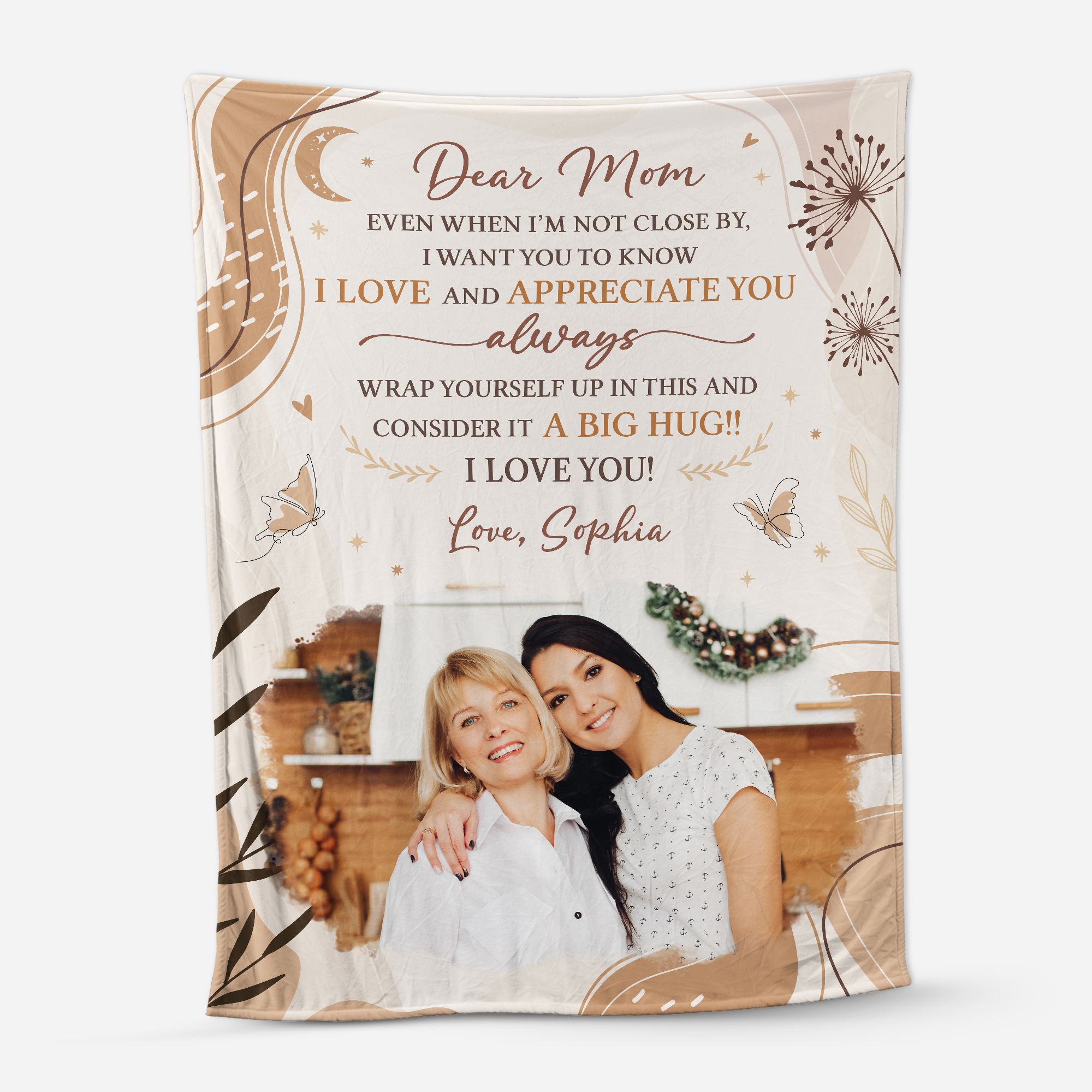 7807BUS1 i love you photo fleece blanket_ custom gifts for mom and dad 7807b3eza