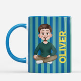 7814MUS2 striped coffee mugs_ with names personalized gifts for himher 7814mcqca