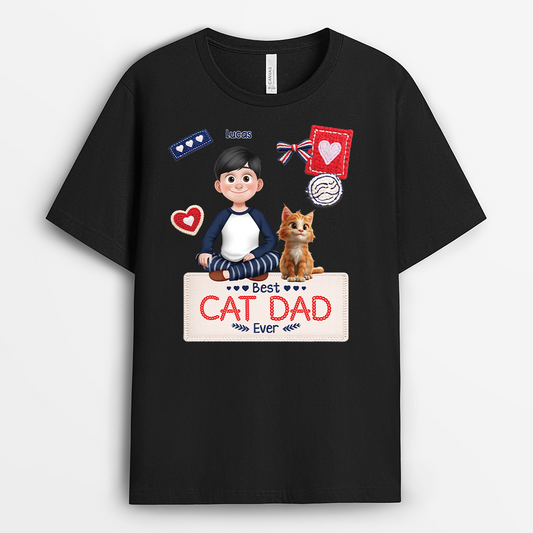 7816AUS1 best cat dad ever t shirt personalized cat shirts for humans 7816acfmd