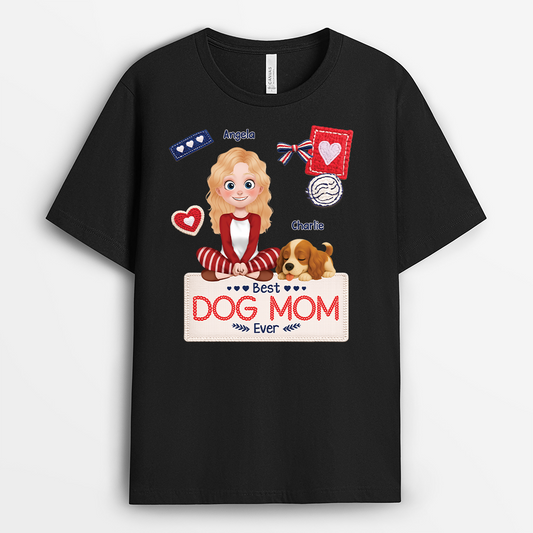 7816AUS1 best dog mom ever t shirt personalized dog shirts for humans 7816acfmc
