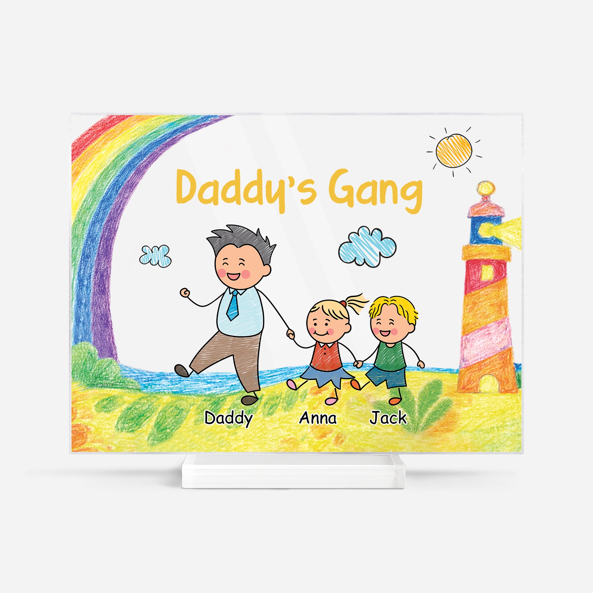 7834RUS1 personalized acrylic plaque with stand gifts for mom and dad 7834rtpta