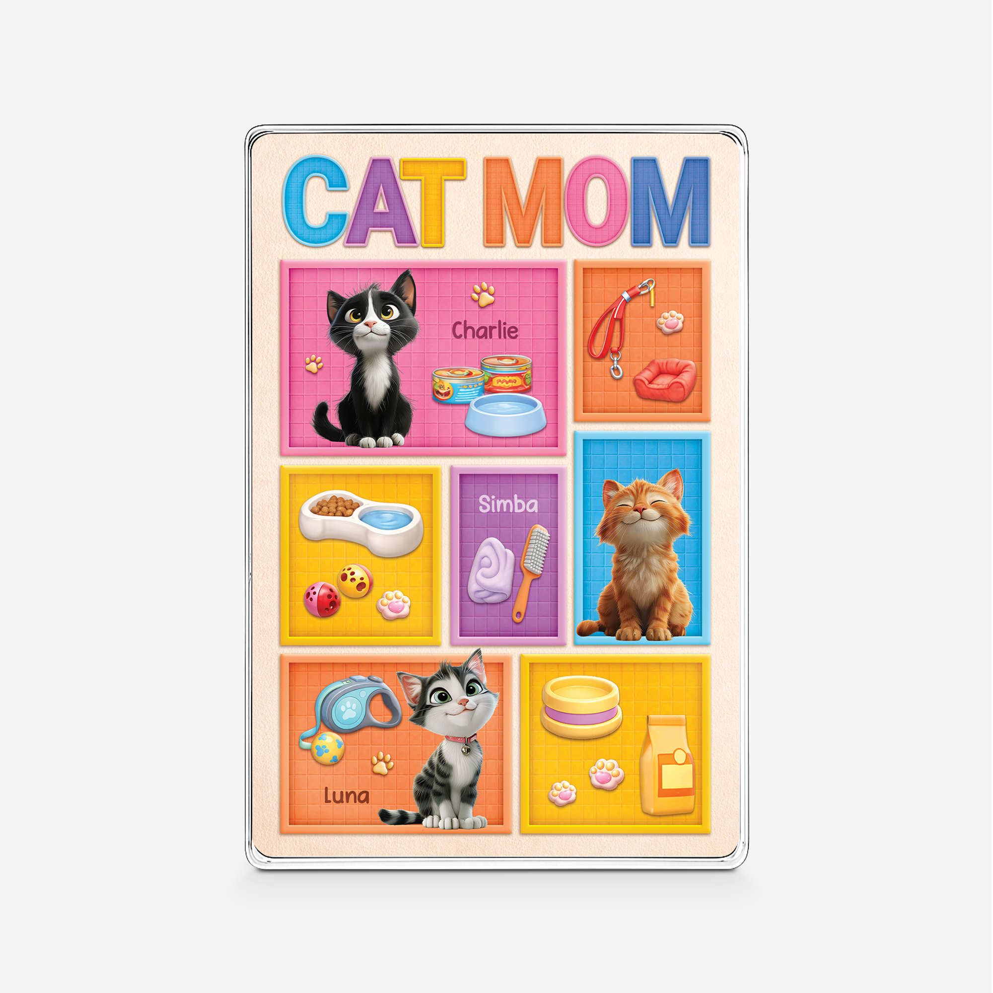 7835RUS1 cat dad rectangle acrylic plaque custom gifts for cat lovers 7835r6xmd