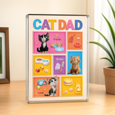 7835RUS2 cat dad rectangle acrylic plaque custom gifts for cat lovers 7835r6xmd
