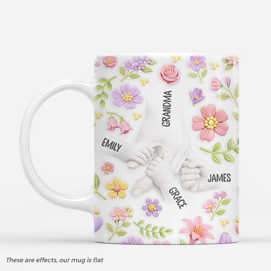 7867MUS1 3d printing effect flower mug for mothers day custom gifts for momgrandma 7867mshna