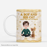 7879MUS1 3d printing effect custom cat and owner mug a bond that cant be broken_ 7879mcpzd
