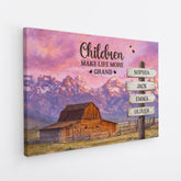 7906CUK2 personalised grandkids make life more grand canvas for grandparents 7906c8lza
