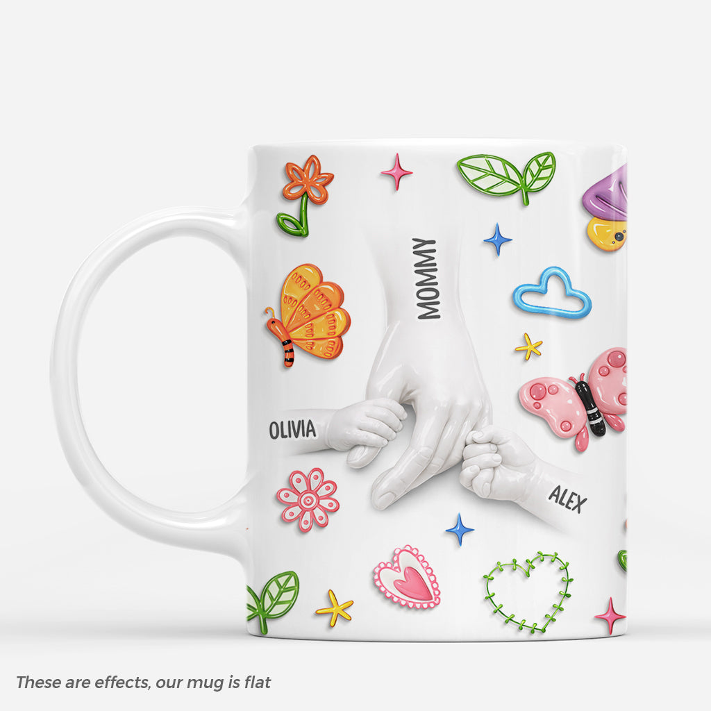 7907MUS1 3d printing effect holding moms hand mug with flowers custom gifts for momgrandma 7907m6pna_95abbab1 f0cf 4442 8847 2364eb4c1045