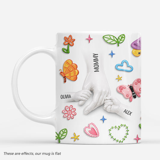 7907MUS1 3d printing effect holding moms hand mug with flowers custom gifts for momgrandma 7907m6pna_95abbab1 f0cf 4442 8847 2364eb4c1045