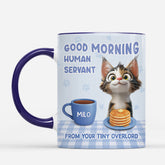 7911MUS2 good morning human servant cat mug custom gifts for cat lovers 7911m6ptd