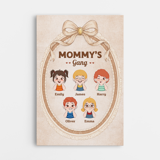 7917CUS1 mommy gang canvas custom mothers day gifts for momgrandma 7917c8xha