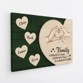 7921CUK2 3d printing effect personalised family a little bit of crazy canvas for mumdad 7921cslmi