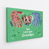 7922CUS2 hanprint canvas with photo custom gifts for grandmagrandpa 7922c8hma