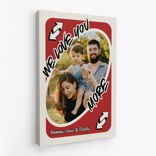 7929CUS2 love you more photo canvas print custom gifts for momdad 7929csqha