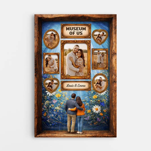 7944CUS1 3d printing effect museum of us canvas with photos custom couple gifts 7944cspwg