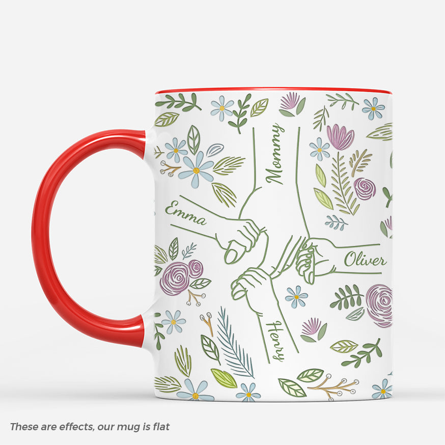 7967MUS1 3d printing effect personalized flower mug mothers day gifts for momgrandma 7967m3qta