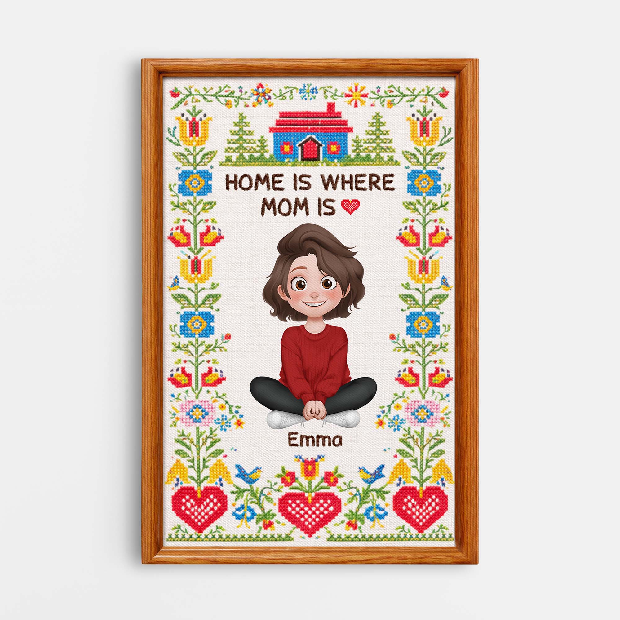 7975CUS1 home is where mom is canvas personalized gifts for momgrandma 7975ccvca_1