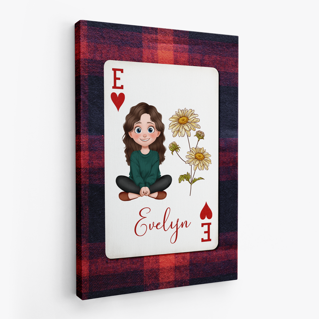 7976CUS2 playing card wall art custom mothers day canvas for momgrandma 7976ctfna
