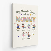 7977CUS2 my favorite people call me grandma custom canvas with grandkids faces 7977ctyna