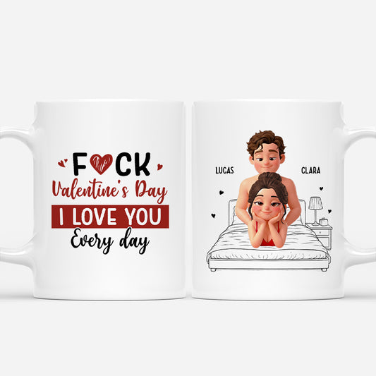 7990MUS1 personalized couple mug fuck valentines day i love you everyday 7990m6q5g
