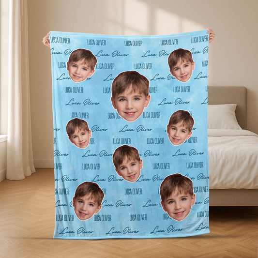 8003BUS1 fleece blankets with kids faces_ personalized gifts for kids 8003bav5k_1