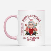 8021MUS2 motherhood is kingdom work mug personalized mothers day gift for mom 8021mceta