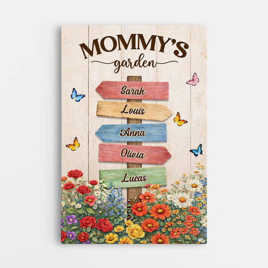 8043CUS1 grandmas garden canvas custom mothers day gifts for grandma 8043ctfwa