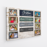 8055CUS2 kids make life grand canvas with photos custom gifts for parents 8055csfma