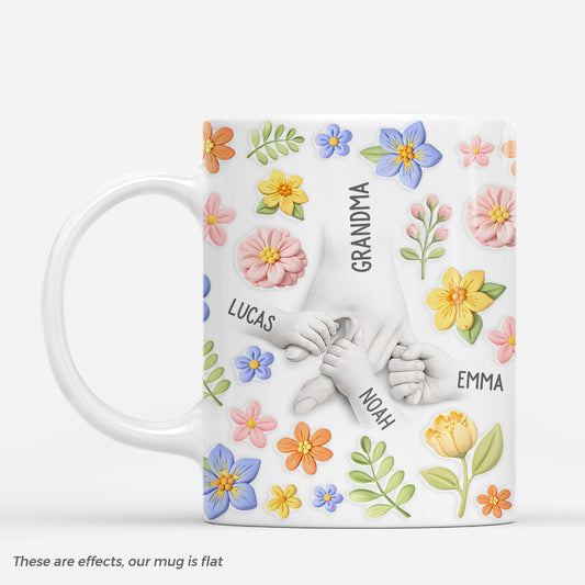 8069MUS1 3d printing effect flower mug for mothers day custom gifts for momgrandma 8069msz5a