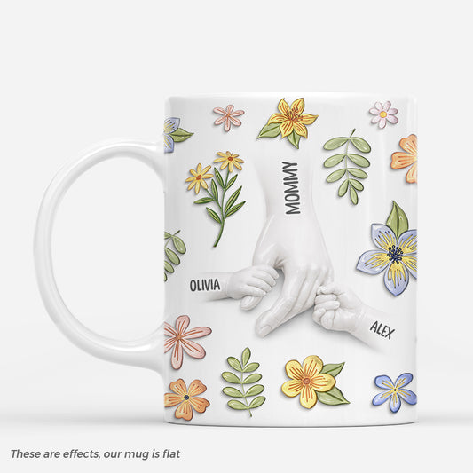 8071MUS1 3d printing effect ceramic floral mug custom gifts for momgrandma 8071m6pna_cd33a7af 6d15 4faa a24d b4232e523c85
