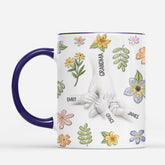 8071MUS2 3d printing effect ceramic floral mug custom gifts for momgrandma 8071m6pna