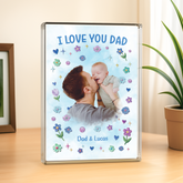 8100RUS2 i love you rectangle acrylic plaque with photo custom gifts for momdad 8100r8kaa