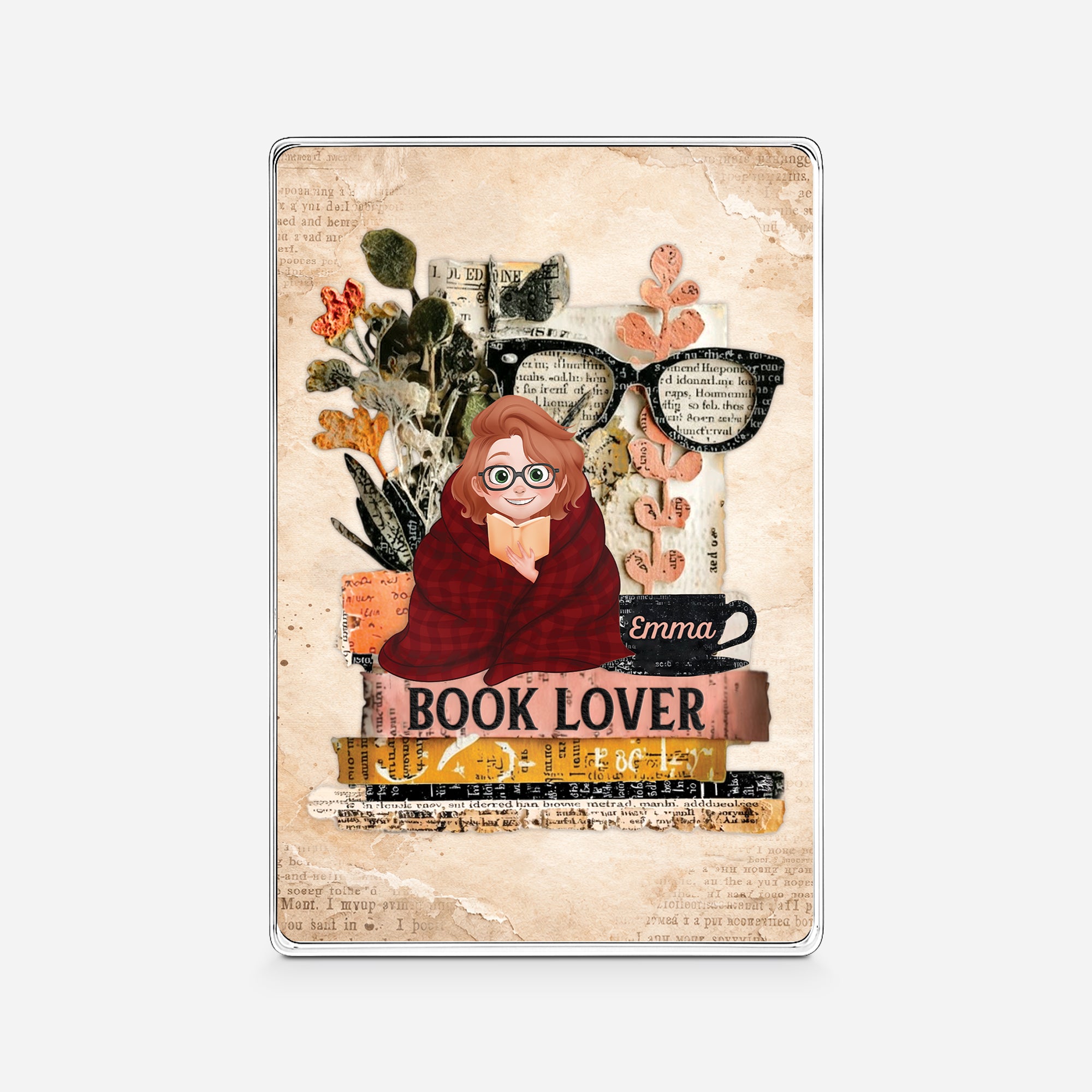 8102RUS1 personalized rectangle acrylic plaque book lover gifts for herhim 8102r8pca