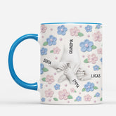 8118MUS2 3d printing effect pearl flower mug custom gifts for momgrandma 8118m6qca