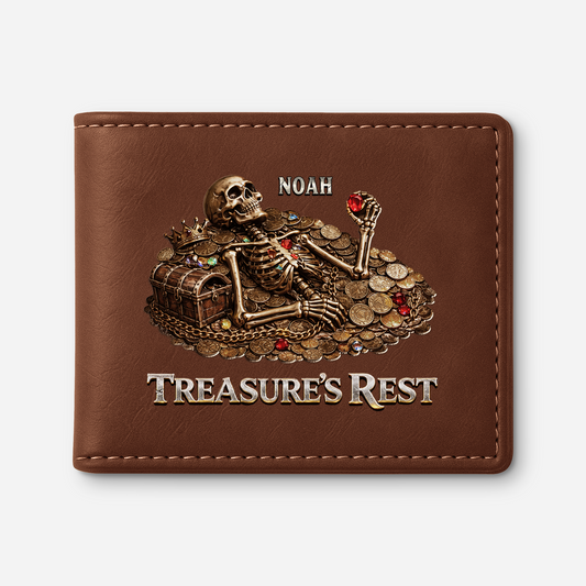 8132JUS1 3d printing effect treasures rest leather wallet custom gifts for him 8132j6xmb