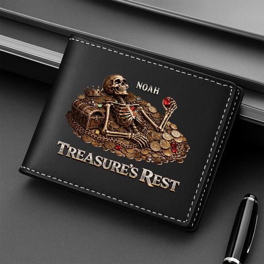 8132JUS2 3d printing effect treasures rest leather wallet custom gifts for him 8132j6xmb