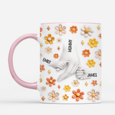 8151MUS2 3d printing effect hand in hand mug custom gifts for momgrandma 8151msfca