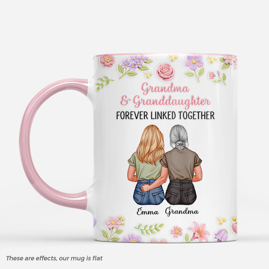8153MUS1 3d printing effect mother and daughter forever linked_ together mug custom mom gifts 8153mslaa