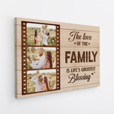 8162CUS2 the love of a family is lifes greatest blessing_ canvas_ custom photo gifts for parents 8162csfwi