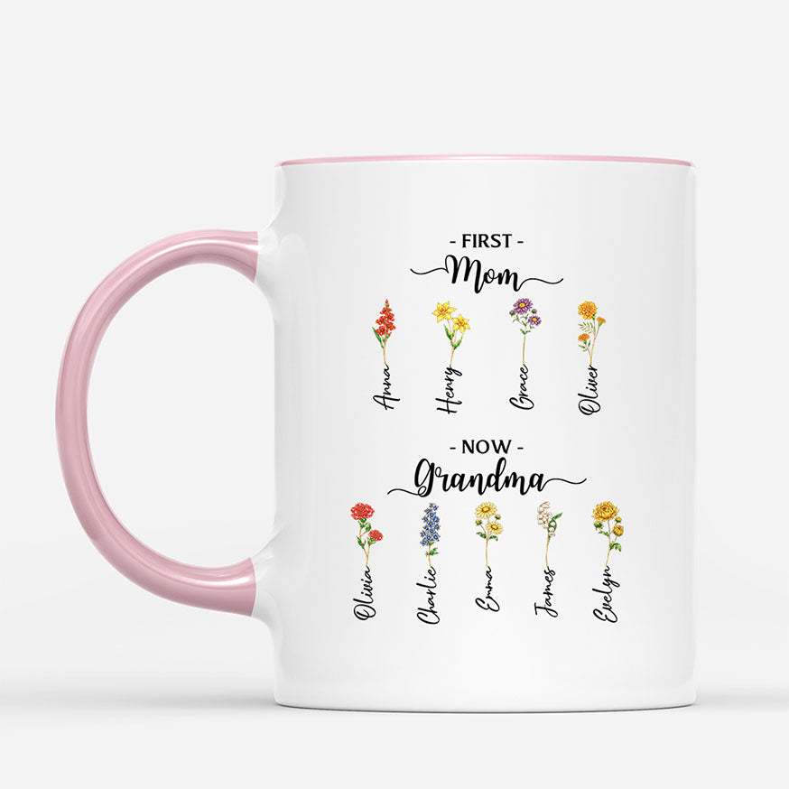 8192MUS1 first mom now grandma mug personalized grandmas garden gift 8192m8v5a_1
