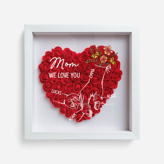 8208OUS1 we love you flower shadow box custom gifts for momgrandma 8208o6paa