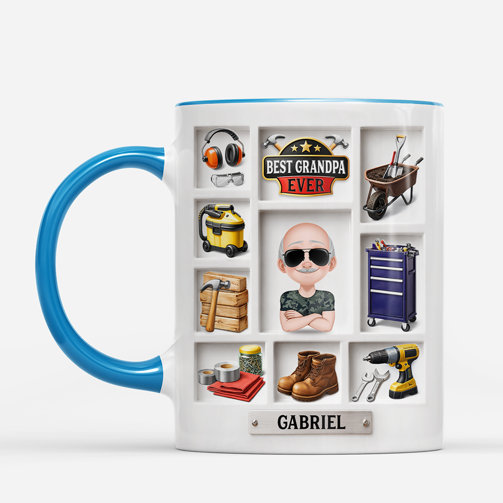 8221MUS2 3d printing effect best dad ever mug custom mug for dadgrandpa 8221m8fmb