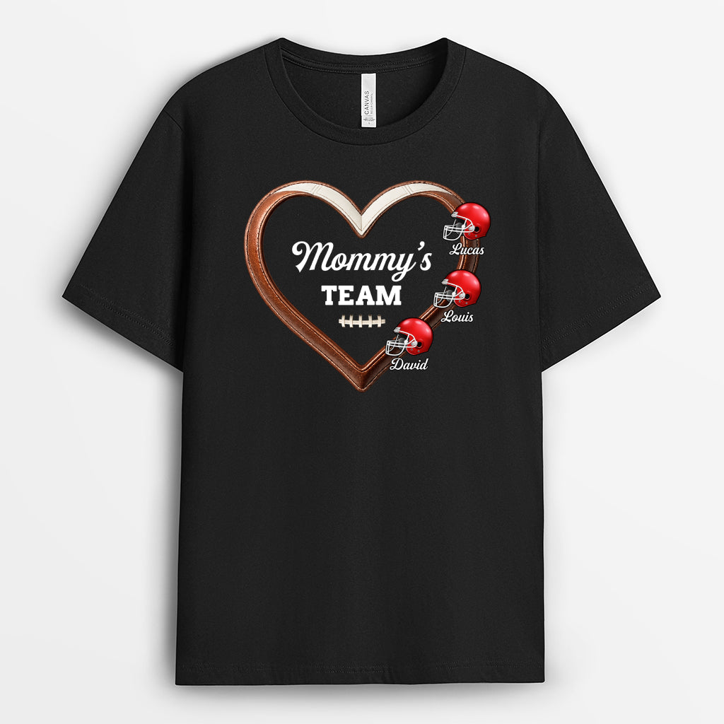 8222AUS1 mommys football team shirt personalized gifts for momgrandma 8222anywa