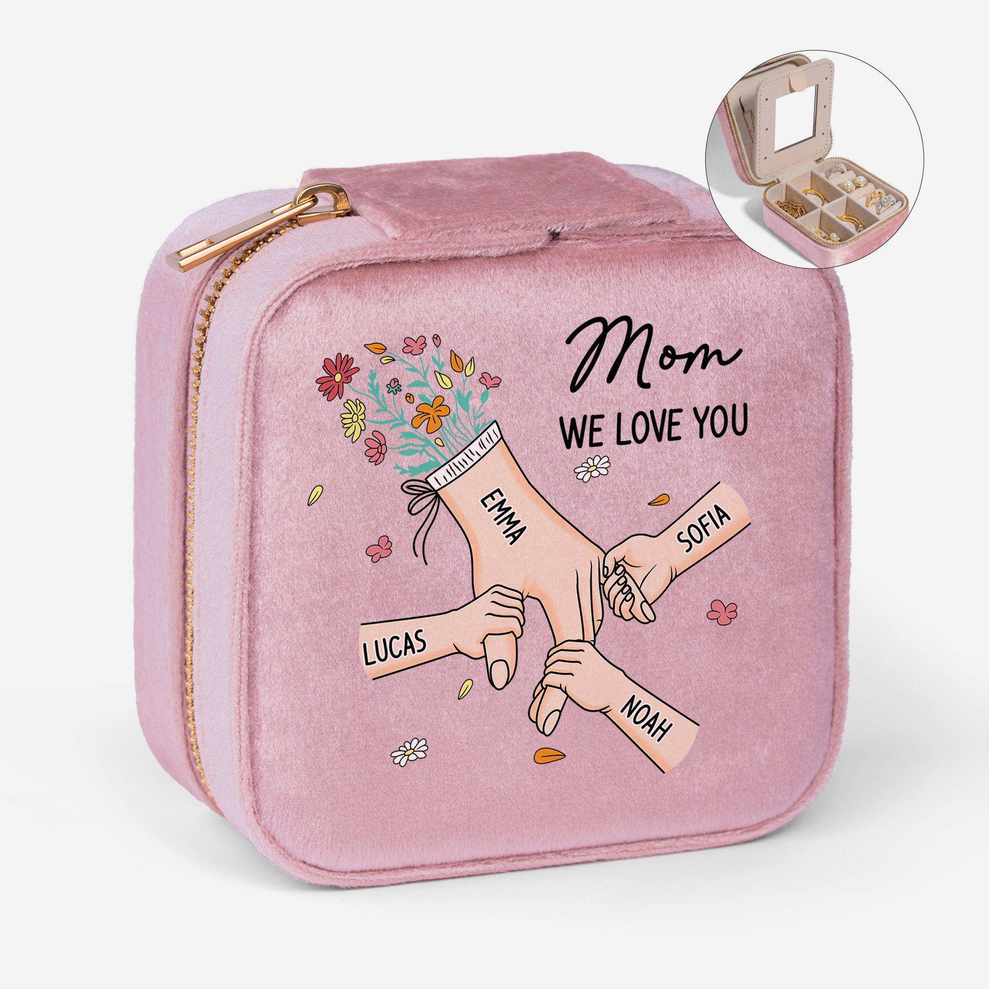 8227AUS1 personalized velvet jewelry box mothers day gifts for momgrandma 8227aj6paa