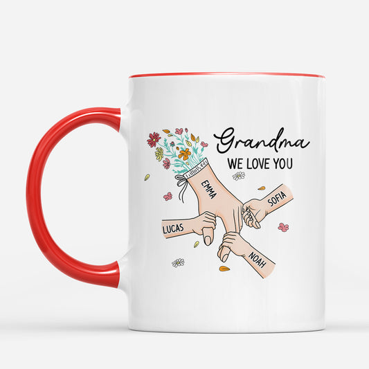 8227MUS2 hand in hand coffee mug personalized gifts for momgrandma 8227m6pa