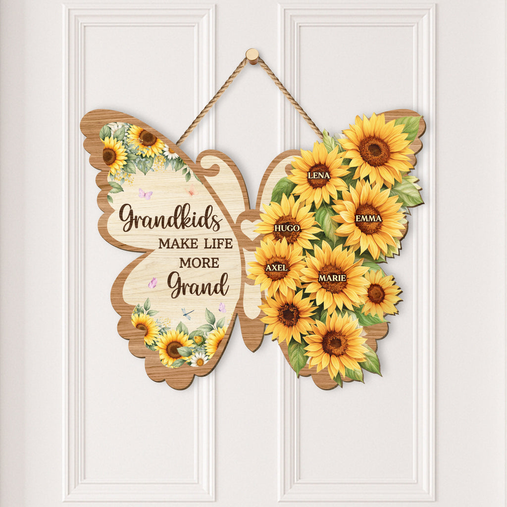 8251QUS2 grandkids make life more grand wooden sign custom gifts for grandmamom 8251qnyza