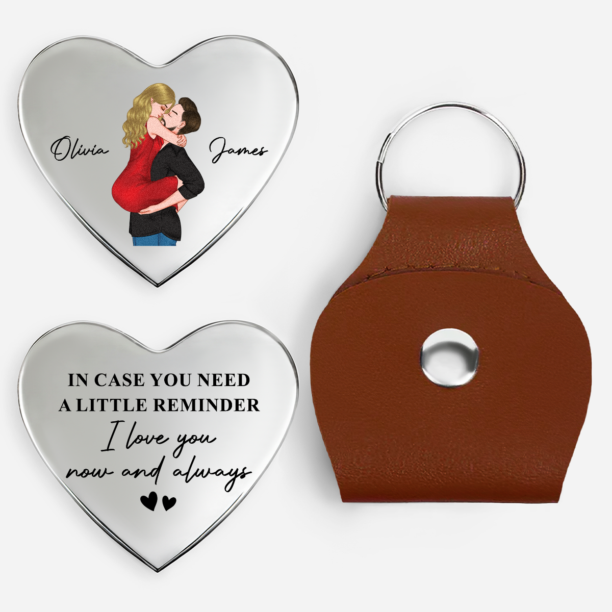 8259AUS1 i love you now and always pocket hug heart token custom couple gifts 8259aj8fng